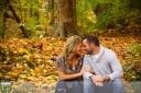 Engagement session Fall Park leaves